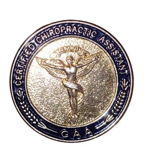Vintage Early 80s Certified Chiropractic Assistant Lapel Pin